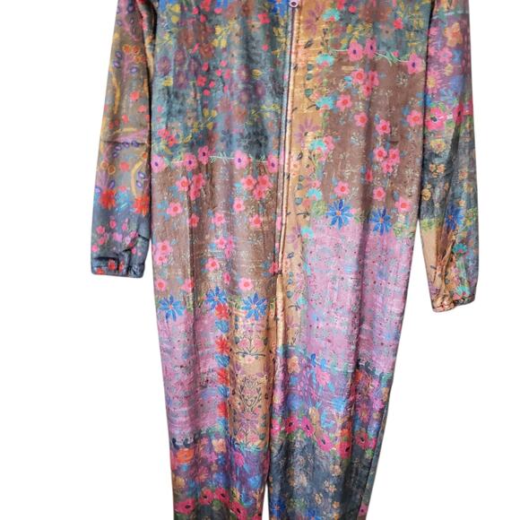 NWT Natural Life Womens Multicolor Floral Fleece Pajama Jumper Size Small Soft - Picture 3 of 8